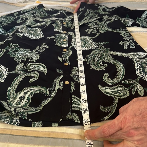 πΉRight blend of classy & Special Printed women dress buttons down size PM - Picture 11 of 13